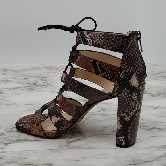 Vince Camuto Snake Skin Retro Python Heels - Picture 5 of 9